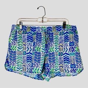 Vineyard Vines Linen Blend blue white pull on shorts size L